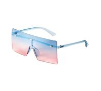 WNCKSQ Rimless Oversized Square Sunglasses Fashion Women Shades Uv400 Vintage Flat Top One Piece Gradient Lens Sun Glasses(C5)