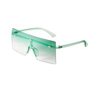 WNCKSQ Rimless Oversized Square Sunglasses Fashion Women Shades Uv400 Vintage Flat Top One Piece Gradient Lens Sun Glasses(C4)
