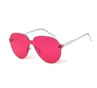 WNCKSQ Rimless Sunglasses Women Men Vintage One Piece Sun Glasses Uv400 Driving Eyewear Frameless Candy Color Travel Shades(C4)