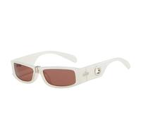 WNCKSQ Square Retro Sunglasses Women Men Frame Sun Glasses Lady Steampunk Vintage Rectangle Eyewear Black UV400,white