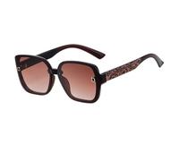 WNCKSQ Square Sunglasses Women Men Trendy Retro Outdoor Sun Glasses Classic Vintage Fashion Narrow Black Frame Males,brown