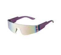 WNCKSQ Sunglasses Women Men Fashion Punk Rimless Sun Glasses Sports One-piece Lenses Goggle Uv400(C2)