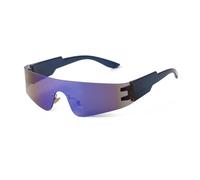 WNCKSQ Sunglasses Women Men Fashion Punk Rimless Sun Glasses Sports One-piece Lenses Goggle Uv400(C6)