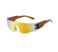 WNCKSQ Sunglasses Women Men Fashion Punk Rimless Sun Glasses Sports One-piece Lenses Goggle Uv400(C7)