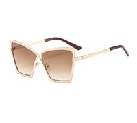WNCKSQ Trendy Oversized Square Sunglasses Women Butterfly Frame Shades Glasses Vintage Metal Eyewear,C4GoldGradientBrown
