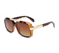 WNCKSQ Trendy Polarized Sunglasses Black Oversized Square Flat Top Shades UV400,c2 gradient brown,1
