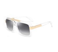WNCKSQ Trendy Polarized Sunglasses Black Oversized Square Flat Top Shades UV400,c3 gradient grey,1