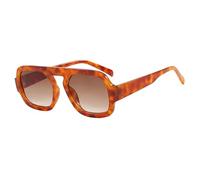 WNCKSQ Trendy Square Vintage Retro Sunglasses Women Ocean Lens Uv400 Big Frame Shades Sun Glasses for Outdoor Casual Female(C6)