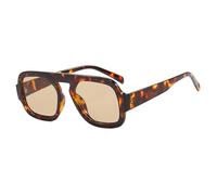 WNCKSQ Trendy Square Vintage Retro Sunglasses Women Ocean Lens Uv400 Big Frame Shades Sun Glasses for Outdoor Casual Female(C5)