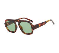 WNCKSQ Trendy Square Vintage Retro Sunglasses Women Ocean Lens Uv400 Big Frame Shades Sun Glasses for Outdoor Casual Female(C1)