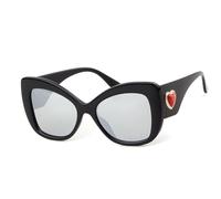 WNCKSQ Vintage Cat Eye Sunglasses Women Retro Flower Heart Decor Square Mirror Sun Glasses Shades Female(C4)