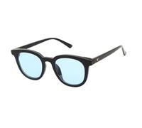WNCKSQ Vintage Fashion Round Sunglasses Women Men Retro Rivet Pink Blue Lens Square Sun Glasses Shades Uv400(C2)