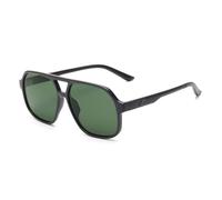 WNCKSQ Vintage Men Women Polarized Sunglasses Fashion Square Driving Double Bridge Sunglasses,c1 black green,1