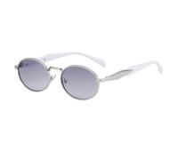 WNCKSQ Vintage Metal Frame Round Sunglasses Women Fashion Oval Sun Glasses For In Retro Shades Eyewear,C4WhiteGray