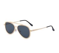 WNCKSQ Vintage Oval Punk Pilot Sunglasses Women Classic Steampunk Metal Frame Sun Glasses For Ladies UV400 Eyewear,C6Gold3Gray