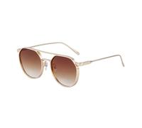 WNCKSQ Vintage Round Sunglasses Men Punk Sun Glasses For Women Retro Steampunk Shades Eyewear UV400,C3 Gold Brown,1