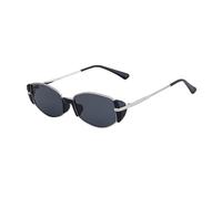 WNCKSQ Vintage Small Frame Rectangle Sunglasses Women Trendy Square Sun Glasses For Lady Metal Shades Eyewear UV400,C3BlackSilverGray