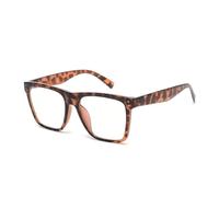 WNCKSQ Vintage Square Glasses Men Women Retro Computer Fake Clear Glasses,demi 2