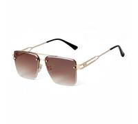 WNCKSQ Women Men Diamond Cut Fashion Sunglasses Gradient Uv400 Rimless High End Big Sun Glasses for(C5)