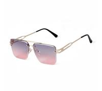 WNCKSQ Women Men Diamond Cut Fashion Sunglasses Gradient Uv400 Rimless High End Big Sun Glasses for(C4)