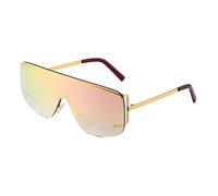 WNCKSQ Women Men Shield Sunglasses Oversized Lens Rimless Sun Glasses Black Sunglasses,c3 mirror pink,1