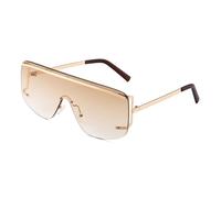 WNCKSQ Women Men Shield Sunglasses Oversized Lens Rimless Sun Glasses Black Sunglasses,c4 brown,1