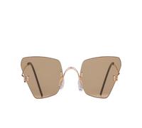 WNCKSQ Women Retro Sunglasses Rectangle Cat Eye Small Rimless Frame 90s Sun Glasses Shades for Ladies(C6)