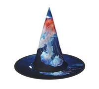 WNCLKF Sea Animal Jellyfish print Halloween hat parties, carnivals hat dances, cosplay. Costume Witches Party Adult