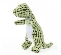 Wnddle Squeaky Dog Toys, Soft Plush Dog Toy, Dog Chew Toys with Dino Design, Interactive Dog Toys with Built-in Squeaker, for Puppies, Small, Medium (Green)