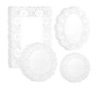 Wndgh 200-Piece Paper Doilies with 4 Assorted Lace Patterns | White Lace Doilies Set for Table Decor, Gift Wrapping, Scrapbooking, and DIY Crafts