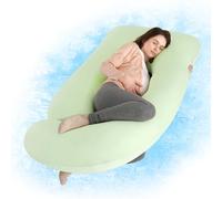 Wndy's Dream 60 inch Pregnancy Pillow with Removable Velvet Cover, Side J Type Full-Body Pillow for Back, Legs and Belly Support, Comfortable Slumber for Pregnant Women