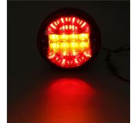 Wnfmjqe Brake Warning Light 4/2PCS 10-30V 20 LED Round Car Rear Tail Light Brake Stop Turn Signal Lamp Hamburger Truck Lorry Van Trailer 3 Function(4pcs)