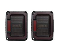 Wnfmjqe Brake Warning Light For Jeep For Wrangler JK JKU 2007 2008-2017 30W Reverse Light Daytime Running Light Car Light Assembly LED Tail Lamp Rear Light(European version,Smoke)
