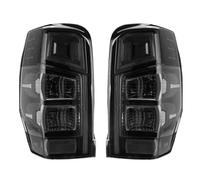 Wnfmjqe Brake Warning Light For Mitsubishi L200 For Triton 2019 2020 Left Right Car Taillight Signal Lamp Assembly LED Rear Tail Lamp With Bulb & Wiring Harness(Black-Pair)