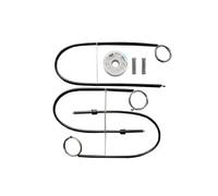 Wnfmjqe Car Window Lift for Smart for Roadster 2003 2004 2005 Front Right Driver Side 1Set Cable Roller and Springs Auto Window Regulator Repair Kit Side Window Regulator