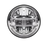 Wnfmjqe Headlamp 7 Inch Led Headlight Motorcycle For Sportster Led Front Head Light 7 Inch For Lada For Niva 4x4 For Offroad UAZ 12V 24V Motorcycle Head Lamp(Chrome 1pcs)