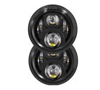 Wnfmjqe Headlight Assembly 2x For Jeep For Wrangler Car Front Lights | JK TJ Car 7 Inch Led Headlight Hi/Low H4 Halo Angle Eyes DRL Headlamp