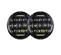 Wnfmjqe Headlight Assembly For Chevy For Camaro Car Front Lights | 1967-1981 2 Piece 7 Inch LED Headlight H4 Hi-Lo With Halo Angel Eyes For Lada 4x4 Urban Niva