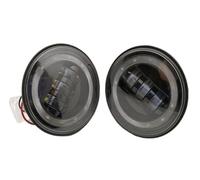 Wnfmjqe Headlight Assembly For Hummer H2 Car Front Lights | 2003-2009 Led Fog Light DRL White Halo Ring 4inch 30W Refit