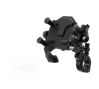Wnfmjqe Phone Holder Universal Motorcycle Phone Stand 2025 New Alloy Shock-Absorbing Phone Holder 360° Rotary Adjustable Motos Navigation Bracket(H69 Black)