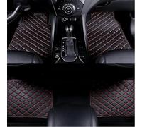 WNGDD 4pcs Car Floor Mats for Audi A4 sedan (B8) 2007-2015, Front Rear Row Auto Carpet Waterproof Protection, Premium Durable Easy to Clean,E Black Red