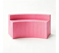 WNGJZZYC Foldable Double-Layer Display Table, Retractable Pop Up Accordion Design Trade Show Table for Shopping Mall Retail Promotion Exhibition(Pink,200x73x90cm/79x29x35in)