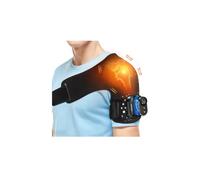 WNH Cordless Shoulder Heating Pad with Massage 5 Heat & Vibration Modes | Shoulder Heating Pad Detachable Remote Control 3 Auto Shut-Off Timer, Adjustable Portable Heated Shoulder Brace for Men Women