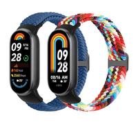 WNIPH Braided Strap for Xiaomi Smart Band 10/Xiaomi Smart Band 9/Xiaomi Smart Band 8 Straps for Women Men, Elastic Adjustable Woven Replacement Bands for Mi Band 10/9/8