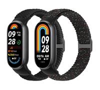 WNIPH Braided Strap for Xiaomi Smart Band 10/Xiaomi Smart Band 9/Xiaomi Smart Band 8 Straps for Women Men, Elastic Adjustable Woven Replacement Bands for Mi Band 10/9/8