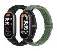 WNIPH Braided Strap for Xiaomi Smart Band 10/Xiaomi Smart Band 9/Xiaomi Smart Band 8 Straps for Women Men, Elastic Adjustable Woven Replacement Bands for Mi Band 10/9/8