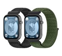 WNIPH Nylon Watch Bands Compatible for Huawei Watch Fit 3/Fit 4/ Fit 4 Pro, 2 Pcs Adjustable Breathable Sport Loop Wristband Replacement Straps for Women Men