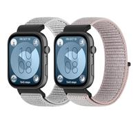 WNIPH Nylon Watch Bands Compatible for Huawei Watch Fit 3/Fit 4/ Fit 4 Pro, 2 Pcs Adjustable Breathable Sport Loop Wristband Replacement Straps for Women Men