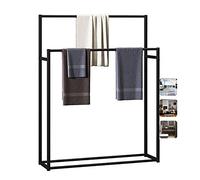 WNJJ Stand Alone Towel Holder, 2 Tier Freestanding Towel Rack Stand, 40-Inch Metal Towel Drying Rack Ladder for Bathroom/kitchen/bathtub It's so kind of you To pursue happiness