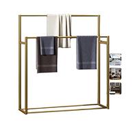 WNJJ Stand Alone Towel Holder, 2 Tier Freestanding Towel Rack Stand, 40-Inch Metal Towel Drying Rack Ladder for Bathroom/kitchen/bathtub It's so kind of you To pursue happiness